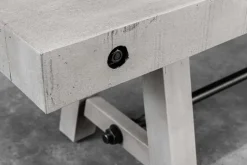 Industrial Sitzbank FINCA 200cm grau Pinie recyceltes Massivholz Eisen