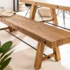 Industrial Sitzbank FINCA 165cm vintage braun recyceltes Pinienholz