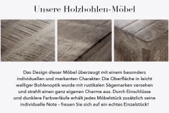 Industrial Truhenbank FACTORY LOFT 115cm Mangoholz grau Sitzbank