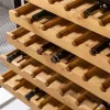 Industrial Weinschrank BODEGA 130cm recyceltes Pinienholz natur Weinregal für 55 Flaschen