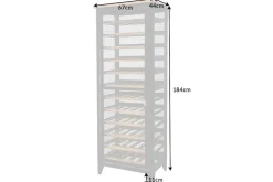 Industrial Weinschrank BODEGA 184cm recyceltes Pinienholz natur Weinregal für 72 Flaschen