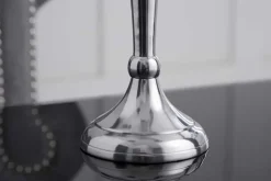 Kerzenständer MODERN BAROCK 40cm silber 5-armig Lüster Aluminium poliert Kerzenhalter