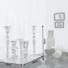 Kerzenständer MODERN BAROCK 30cm 7-flammig silber Aluminium poliert Kerzenhalter Deko-Platte
