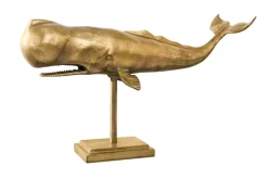 Maritime Skulptur WAL 70cm messing handmade Metall Design Dekoration