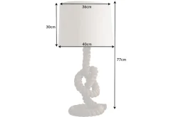 Maritime Stehlampe SEVEN SEAS 80cm Seil-Tischleuchte Leinenschirm