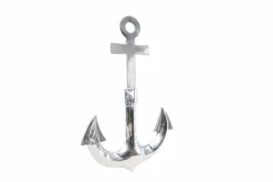 Maritime Wanddekoration SEVEN SEAS 70cm silber 3D Anker
