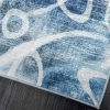 Maritimer Teppich OCEAN 230x160cm blau weiß Flachgewebe Indoor-Teppich