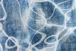 Maritimer Teppich OCEAN 230x160cm blau weiß Flachgewebe Indoor-Teppich