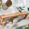 Massive Gartenbank EMPIRE TEAK 180cm Sitzbank Teakholz wetterfest