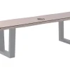 Massive Sitzbank GENESIS 160cm braun Akazienholz schwarz Metallgestell Baumkante