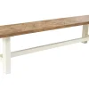 Massive Sitzbank HAMPTONS 200cm hellbraun creme Pinienholz