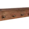 Massive Wandgarderobe HEMINGWAY 60cm natur recyceltes Teakholz mit Ablage