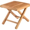 Massiver Beistelltisch EMPIRE TEAK 45cm natur Teakholz wetterfest