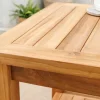 Massiver Beistelltisch EMPIRE TEAK 50cm natur Teakholz