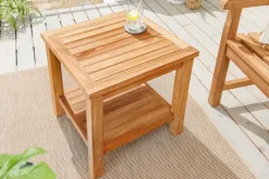 Massiver Beistelltisch EMPIRE TEAK 50cm natur Teakholz