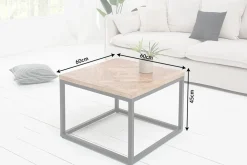 Massiver Beistelltisch INFINITY HOME 60cm Mangoholz Industrial Design
