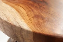 Massiver Beistelltisch ROOT 40cm Teakholz Hocker aus Wurzelholz
