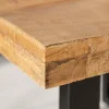 Massiver Couchtisch IRON CRAFT 60cm Mangoholz Industrial Design