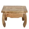 Massiver Couchtisch OPIUM ANTIQUE 60cm natur Mangoholz Beistelltisch