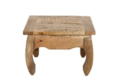 Massiver Couchtisch OPIUM ANTIQUE 60cm natur Mangoholz Beistelltisch