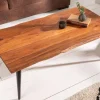 Massiver Couchtisch ORGANIC LIVING 110cm natur Akazienholz mit Baumkante