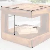 Massiver Edelholz Couchtisch GIANT 45cm braun Sheesham stone finish mit Ablage