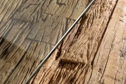 Massiver Esstisch BARRACUDA 180cm Teakholz inkl. Glasplatte mit X-Gestell