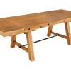Massiver Esstisch FINCA 165-240cm vintage braun verlängerbar recyceltes Pinienholz