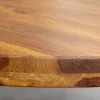 Massiver Esstisch GALAXIE 240cm natur Sheeshamholz oval Sterngestell schwarz