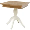 Massiver Esstisch HAMPTONS 70cm hellbraun creme recycelte Pinie Bistrotisch