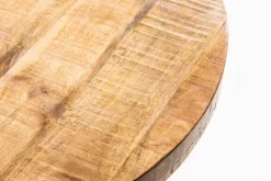 Massiver Esstisch IRON CRAFT 80cm rund natur Mangoholz