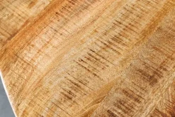 Massiver Esstisch IRON CRAFT 140cm natur rund Mangoholz Metall Industrial Design
