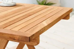Massiver Gartenbeistelltisch EMPIRE TEAK 50cm natur Teakholz klappbar