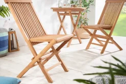 Massiver Gartenstuhl EMPIRE TEAK Teakholz klappbar Hochlehner wetterfest