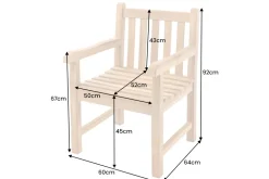 Massiver Gartenstuhl EMPIRE TEAK natur Teakholz Outdoor