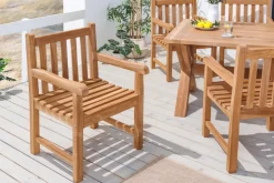 Massiver Gartenstuhl EMPIRE TEAK natur Teakholz Outdoor