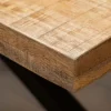Massiver Industrial Esstisch GALAXIE 160cm Mangoholz sternenförmiges Gestell