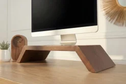 Massiver Monitorständer GATSBY 50cm braun Mangoholz Laptoptisch Erhöhung