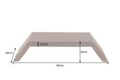 Massiver Monitorständer GATSBY 50cm braun Mangoholz Laptoptisch Erhöhung