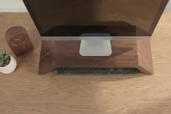 Massiver Monitorständer GATSBY 50cm braun Mangoholz Laptoptisch Erhöhung