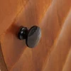 Massiver Nachttisch SCORPION 50cm braun Mangoholz Beistelltisch mit 3D Schnitzereien