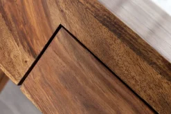 Massiver Sekretär MAKASSAR 100cm braun Sheesham stone finish Schreibtisch Konsolentisch