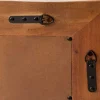 Massiver Spiegel MAMMUT 160cm braun Akazienholz Baumkante Wandspiegel