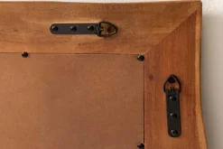 Massiver Spiegel MAMMUT 160cm braun Akazienholz Baumkante Wandspiegel