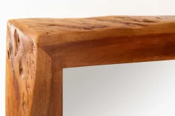 Massiver Spiegel MAMMUT 160cm braun Akazienholz Baumkante Wandspiegel