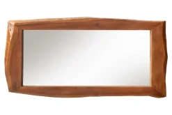 Massiver Spiegel MAMMUT 160cm braun Akazienholz Baumkante Wandspiegel