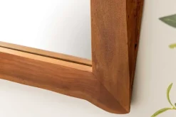 Massiver Spiegel MAMMUT 100cm braun Akazienholz Baumkante Wandspiegel