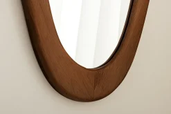 Massiver Wandspiegel ORGANIC 165cm braun Walnussholz-Design
