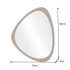 Massiver Wandspiegel ORGANIC 65cm braun Walnussholz-Design
