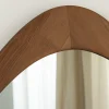 Massiver Wandspiegel ORGANIC 90cm braun Walnussholz-Design